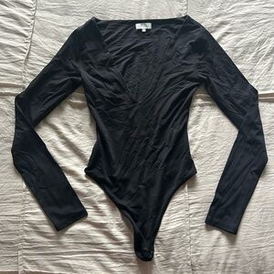 Meshki Long Sleeve V Neck Bodysuit